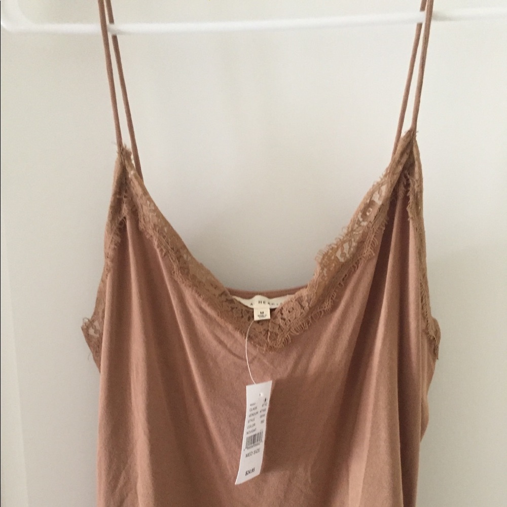 RESERVED!! Pacsun lace nude tan cami